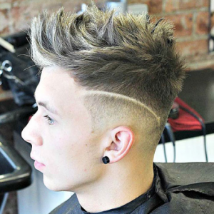 Cool Low Taper Fade with Messy Spiky Hair