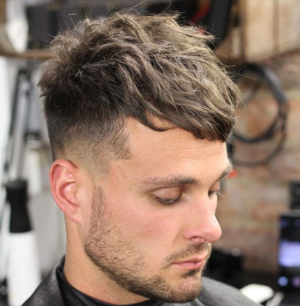 Long Fringe with Fade and Edge Up - The Hair Stylish