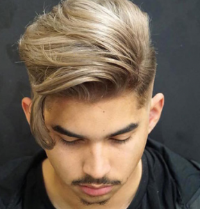 Long Fringe with High Fade and Goatee