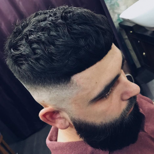 Textured French Crop + Shaved Fade + Beard