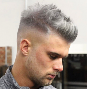 Textured Quiff with High Fade and Beard