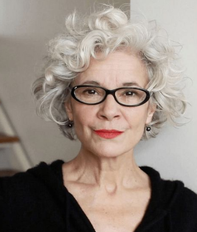 Hairstyles for over 50 with Glasses