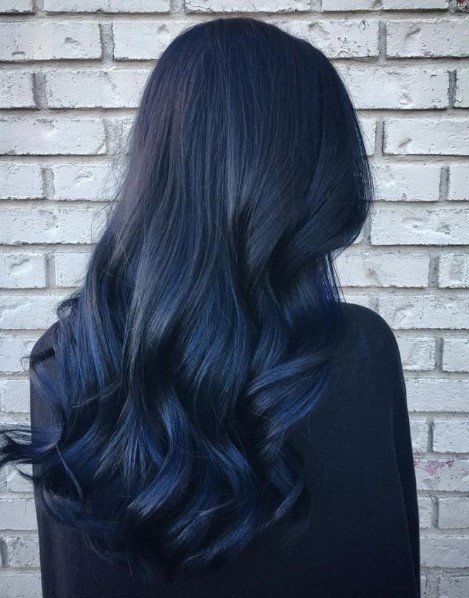 30+ Best Dark Blue Hair - Women Hair Color - Women Haircuts ...