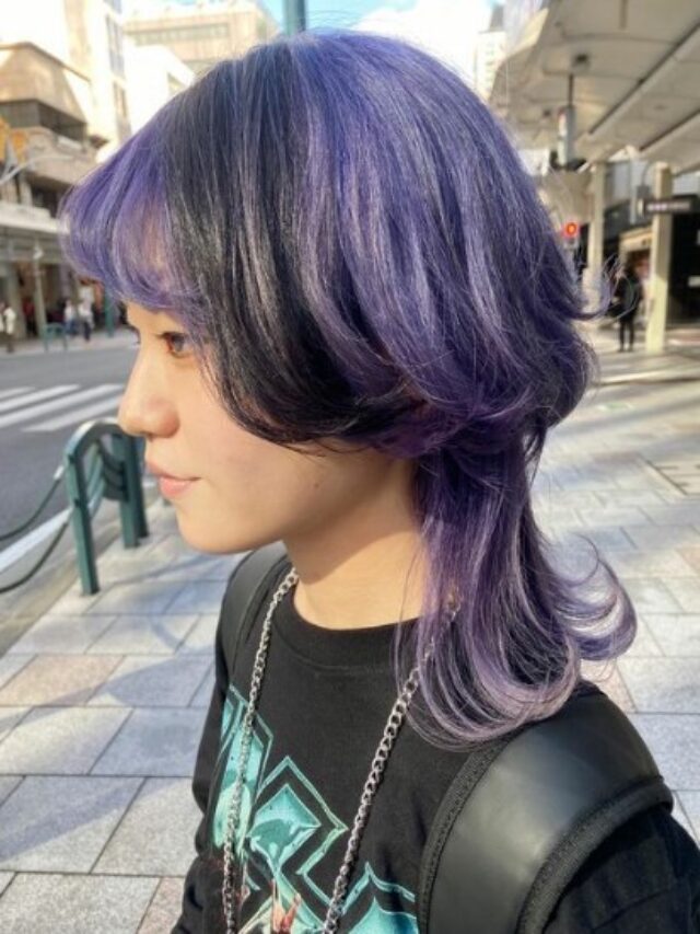 Image of Jellyfish haircut with peek-a-boo highlights